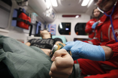 Paramedics at work