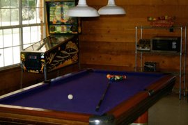 Pool table in lounge