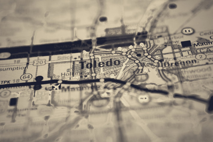 Toldeo, Ohio—map closeup.